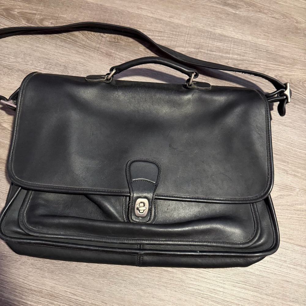 Vintage Coach Metropolitan Leather Briefcase Messenger Crossbody Bag Model 5180. - Picture 3 of 11